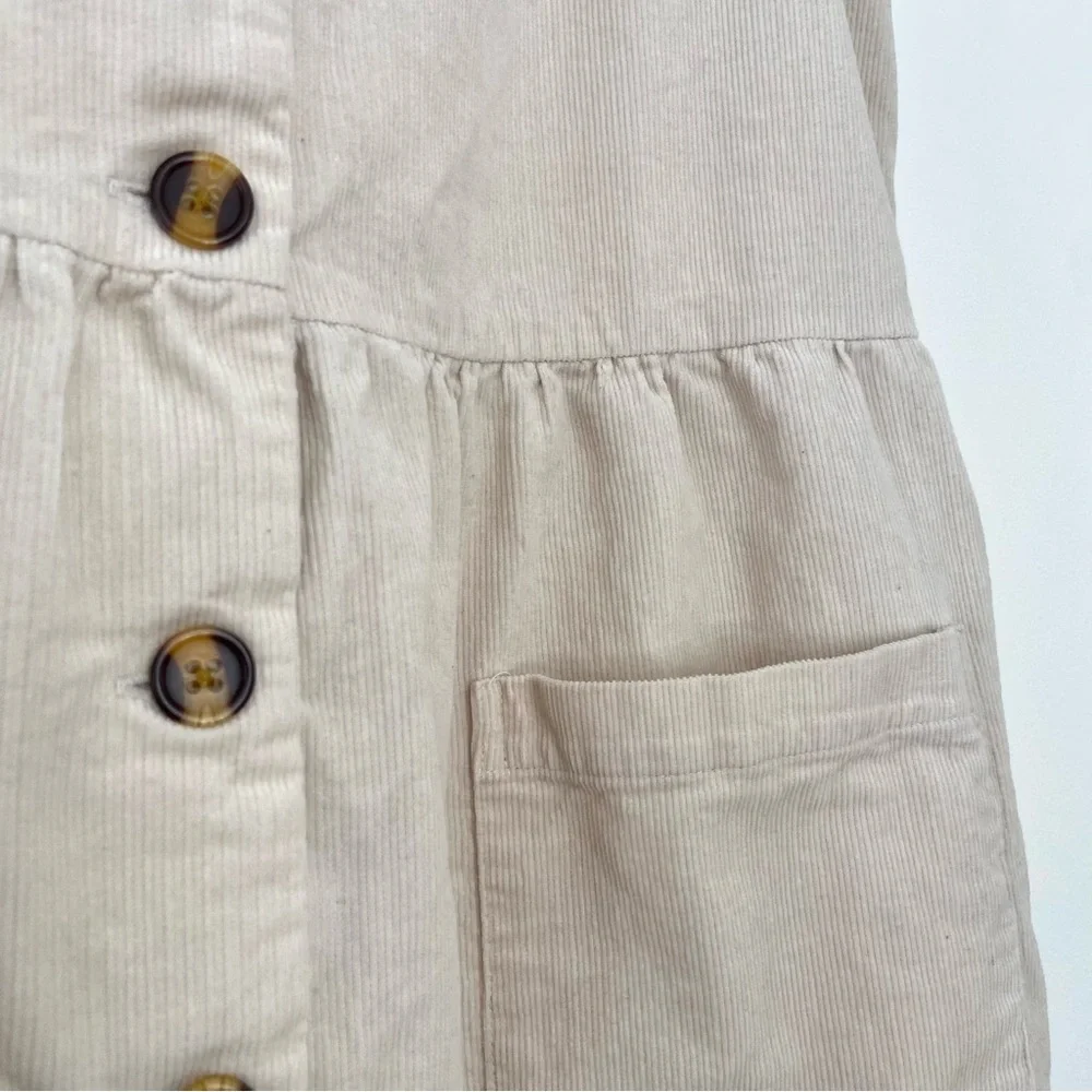 Vtg Two Twenty Jumper Overall Dress Size M Corduroy Cottagecore Prairie Country - Picture 10 of 11